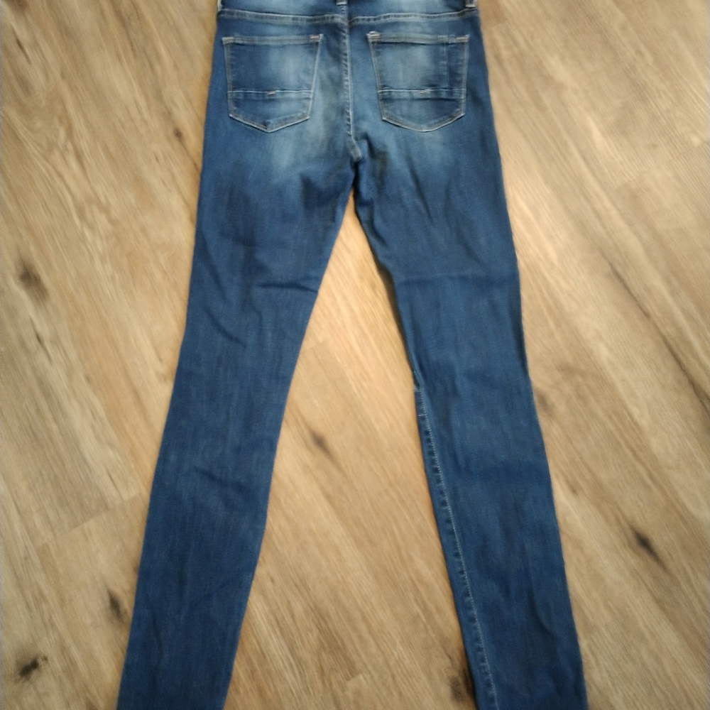 Flying Monkey Jeans Mid Rise Skinny Womens Size 29 Stretch Medium Wash Denim B18